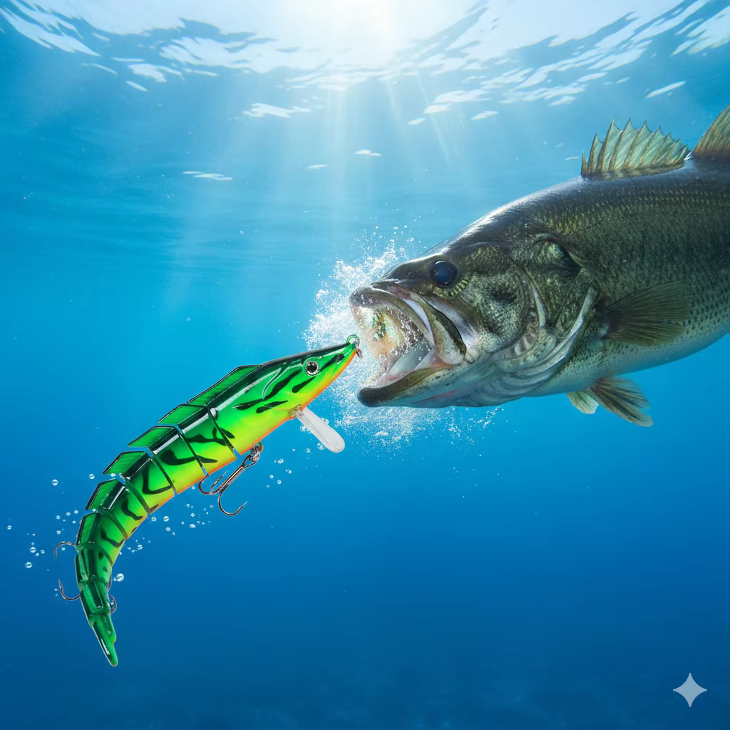 Señuelo articulado 23 cm 46 g para lucio, lubina y muskie – realista - imagen 3
