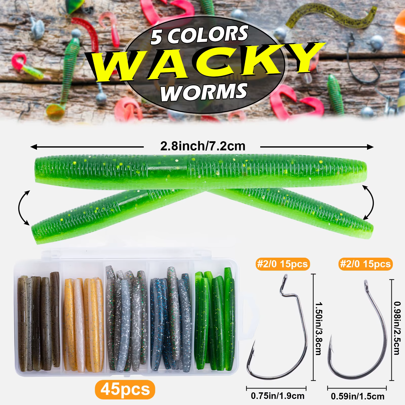 Goture Kit de señuelos para lubina y carpa — jigs, wobblers, vinilos - imagen 2