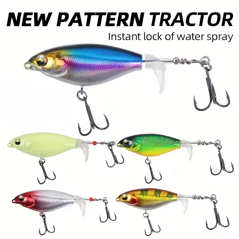 Whopper Popper Superficie: Señuelo con soft tail giratoria - imagen 3