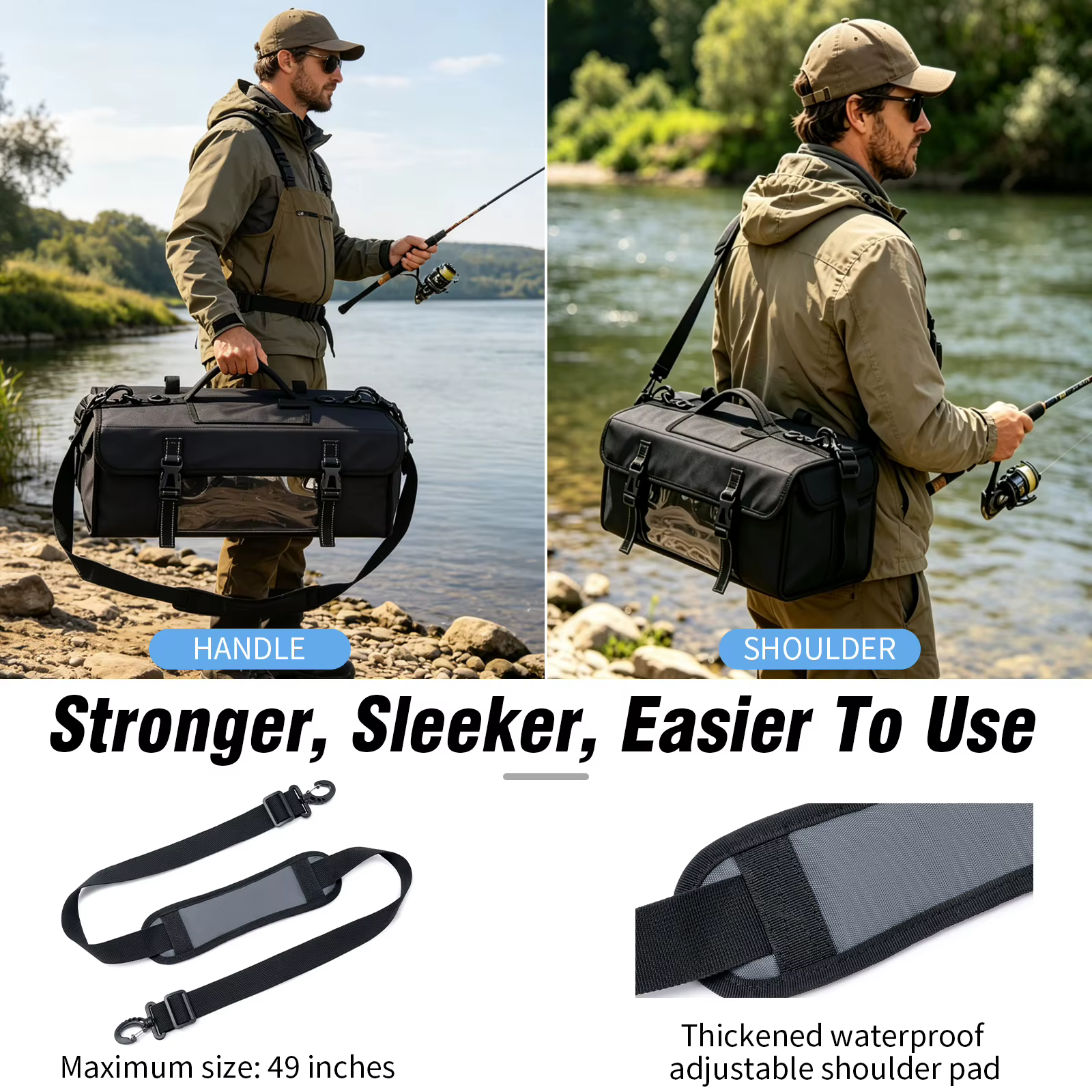 Bolsa transparente organizadora para vinilos y aparejos de pesca - imagen 3