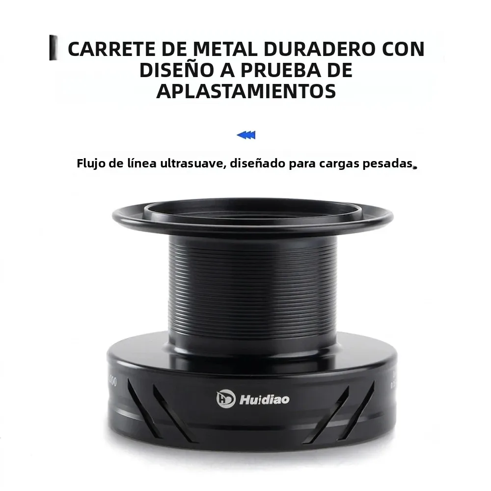 Carrete Giratorio Huidiao agua salada, lanzamiento largo y freno - imagen 4