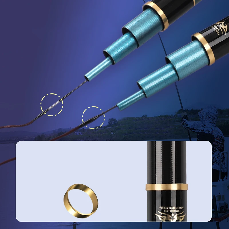 Caña ultraligera de fibra de carbono FISHINGFANS para carpa - imagen 2