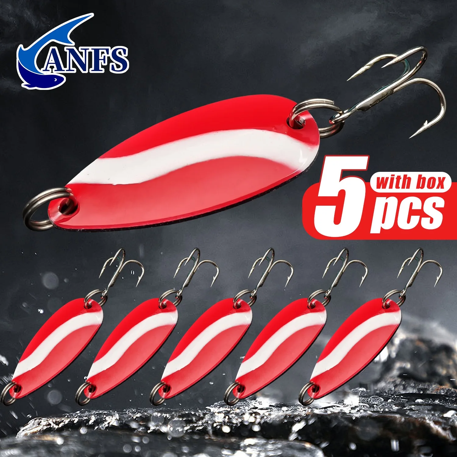 Kit de señuelos de pesca ANFS con caja de transporte
