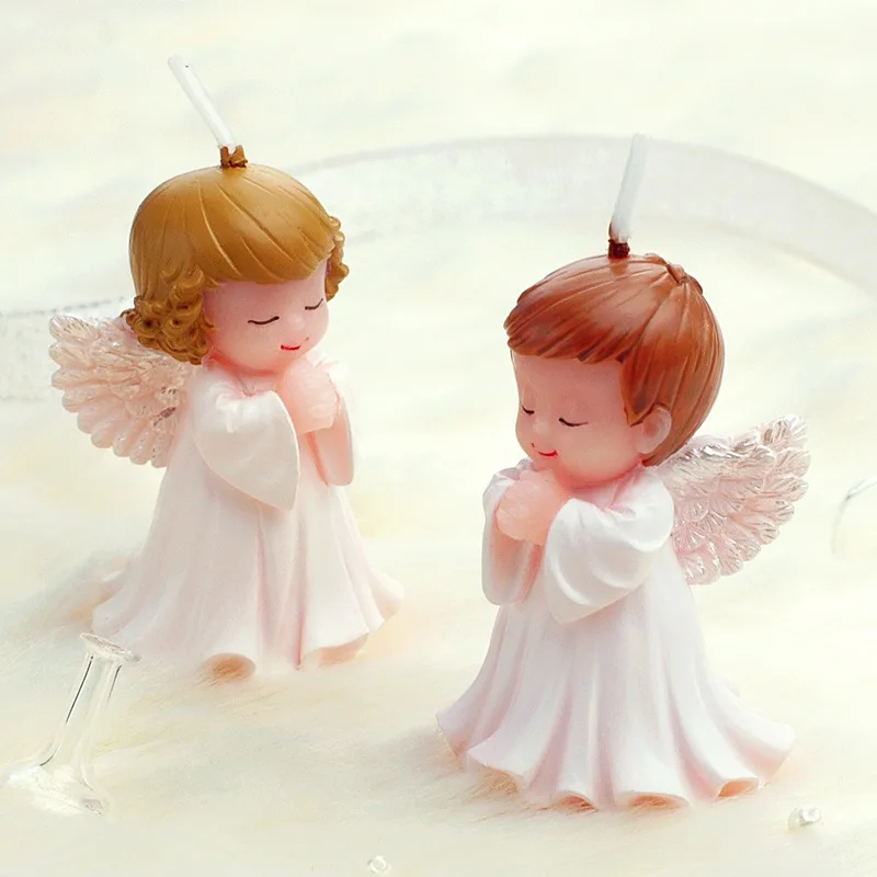 Molde silicona 3D Ángel – Velas y jabones tipo piruleta decorativa - imagen 3