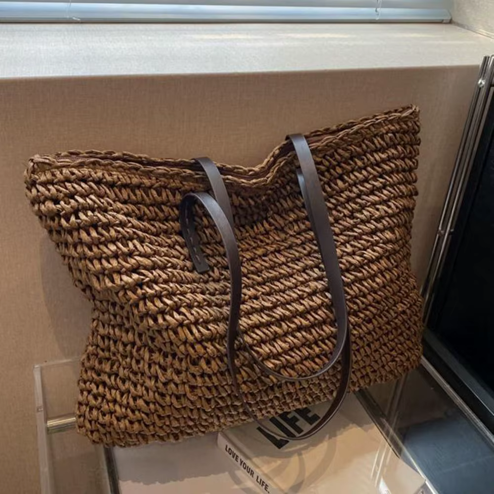 Bolso tote de playa para mujer, tejido y gran capacidad - imagen 2