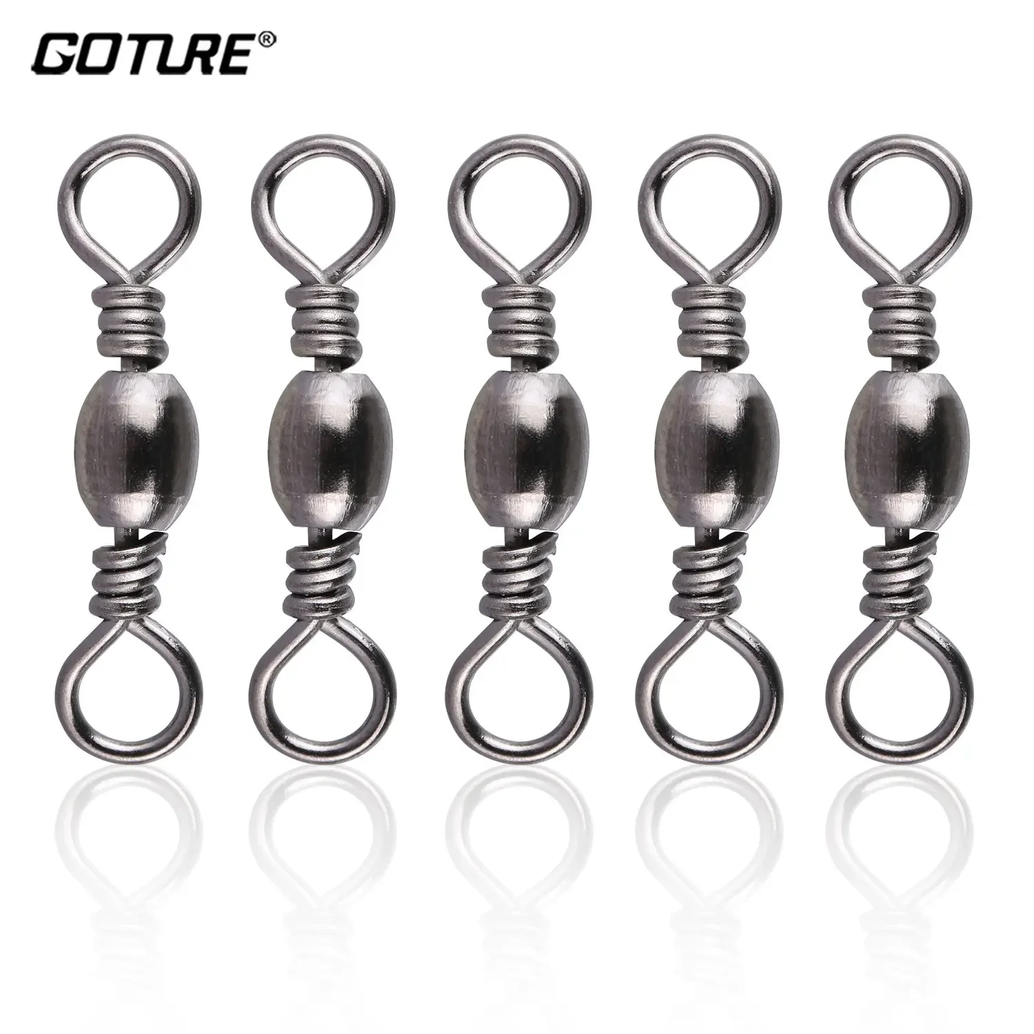 Goture anzuelos acero inoxidable con barril giratorio y snap para pesca giratoria 10-70 kg