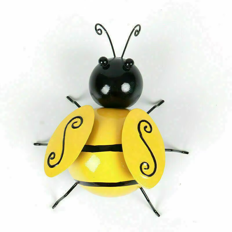 Decorativos de jardín en metal abeja - Set 4 para pared exterior - imagen 5