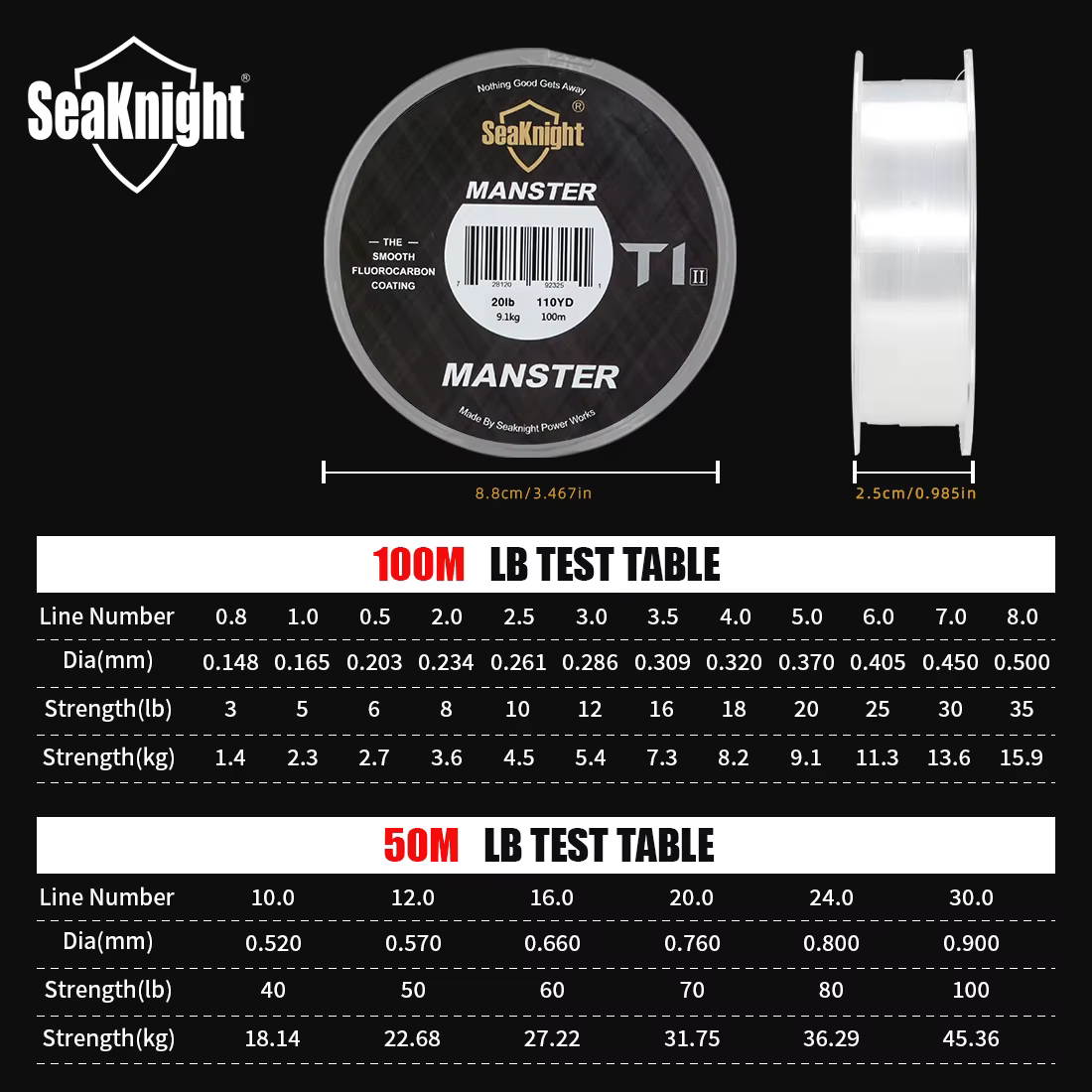Fluorocarbono SeaKnight T1II – Monofilamento alto hundimiento - imagen 5