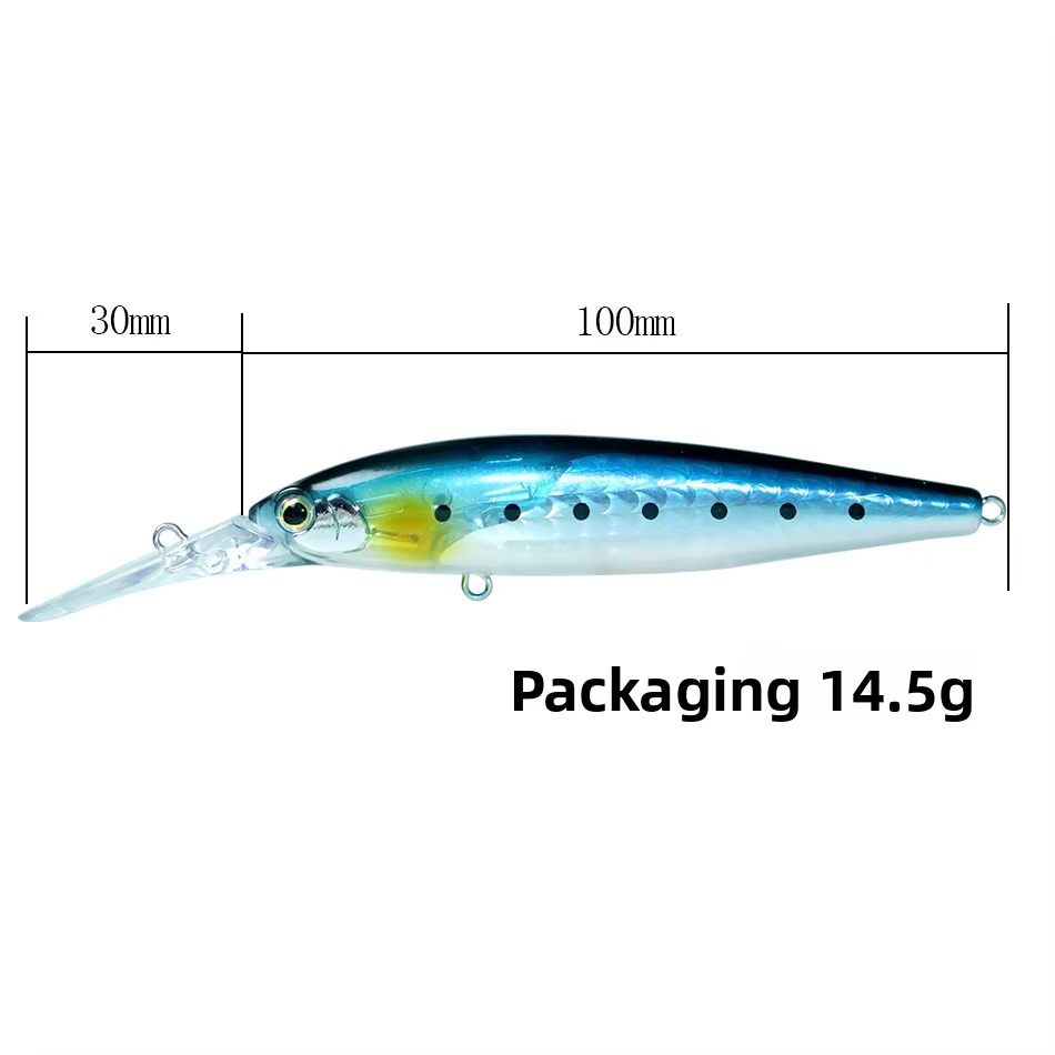 Señuelo Minnow Sinker 3D con Ojos Artificiales – Hecho, Perca - imagen 4