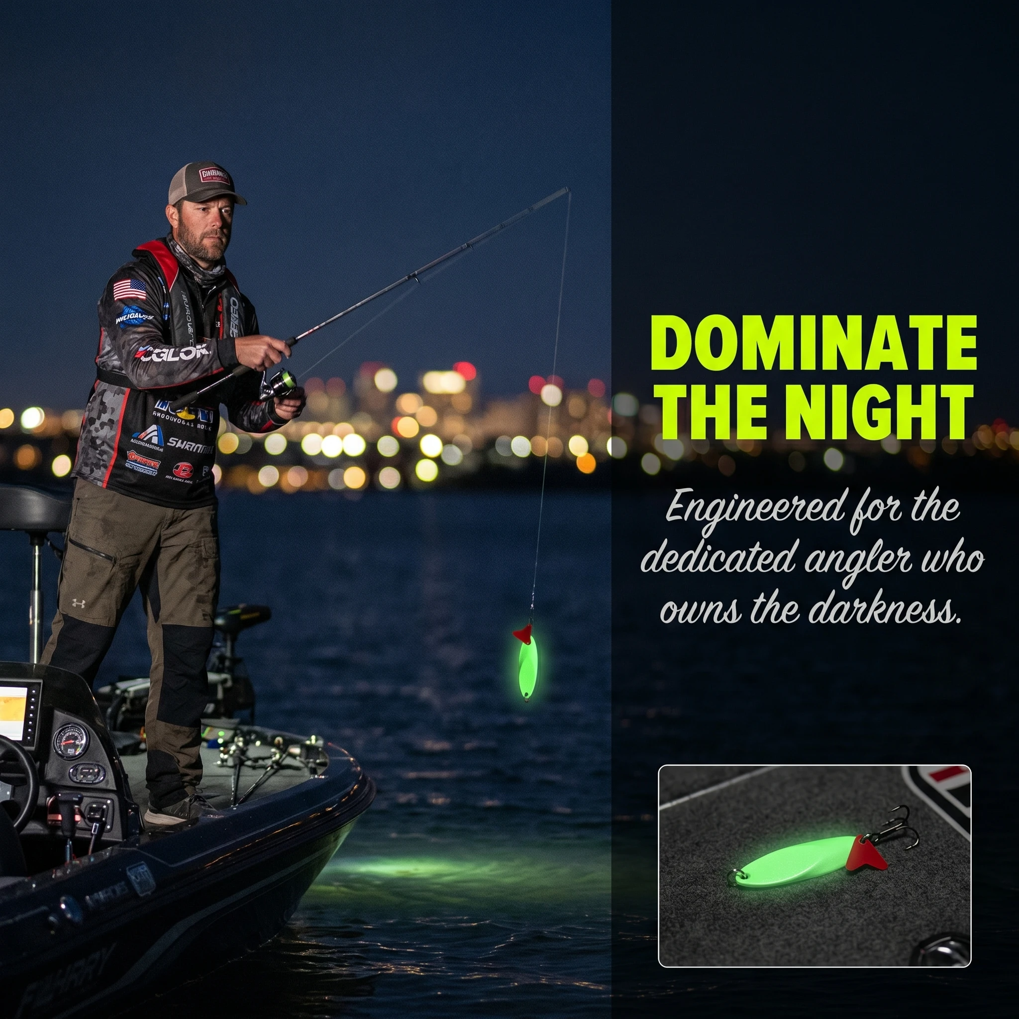 Goture señuelo jig wobbler triple luminoso de metal para pesca - imagen 4