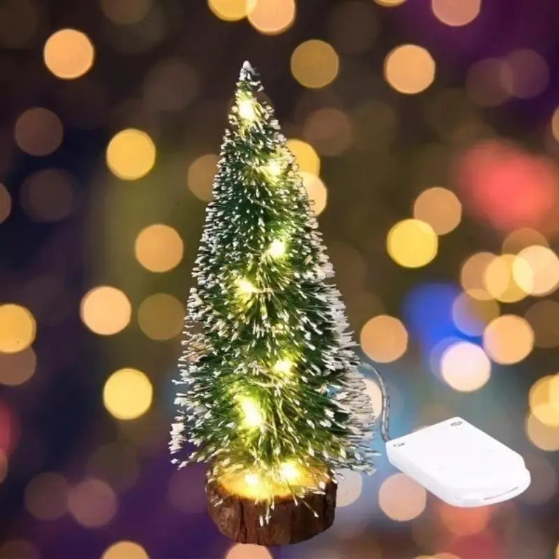 Árbol de Navidad artificial con luces LED para escritorio - imagen 4