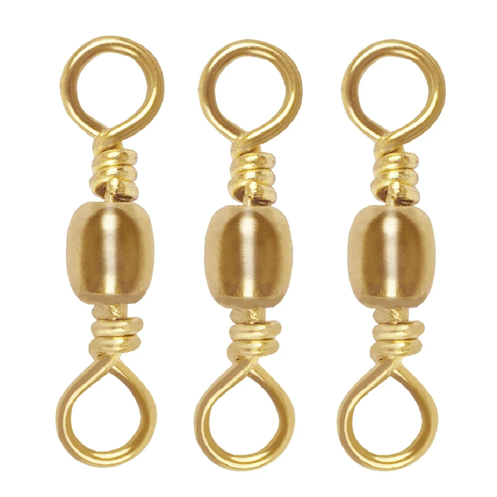 Barrilete giratorio dorado con conector de cobre y anillo inoxidable - imagen 4