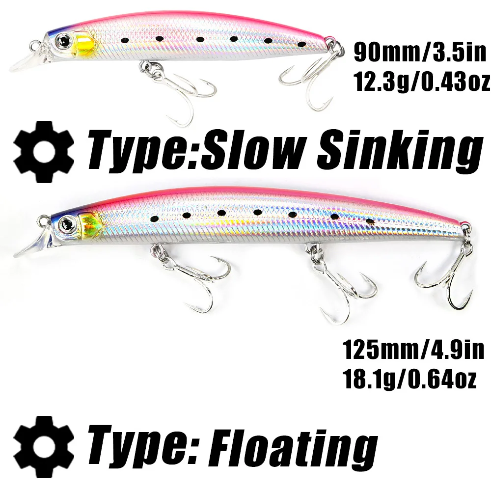 Wobbler BU marino - hundimiento lento o flotante, swimbait para lubina - imagen 3