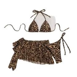 Conjunto Bikini Leopardo con Push-Up y relleno para playa