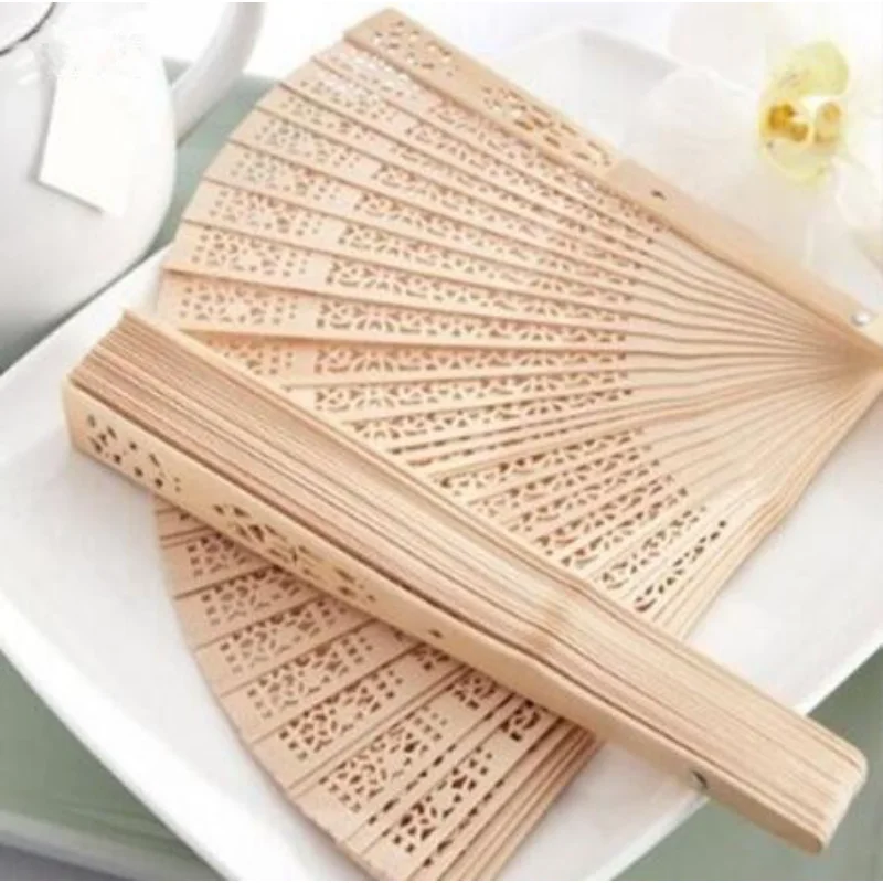 Abanico decorativo de madera plegable – Aromatizado con sándalo chino - imagen 5