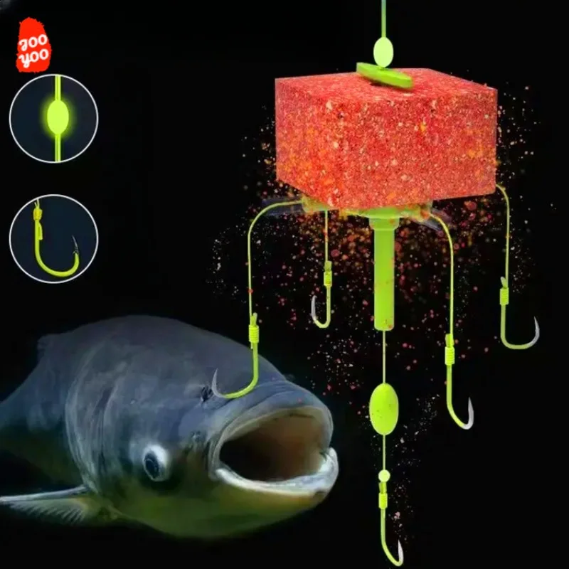 Anzuelo de carpa plateada cabezona con cinco garras – pesca flotante - imagen 5