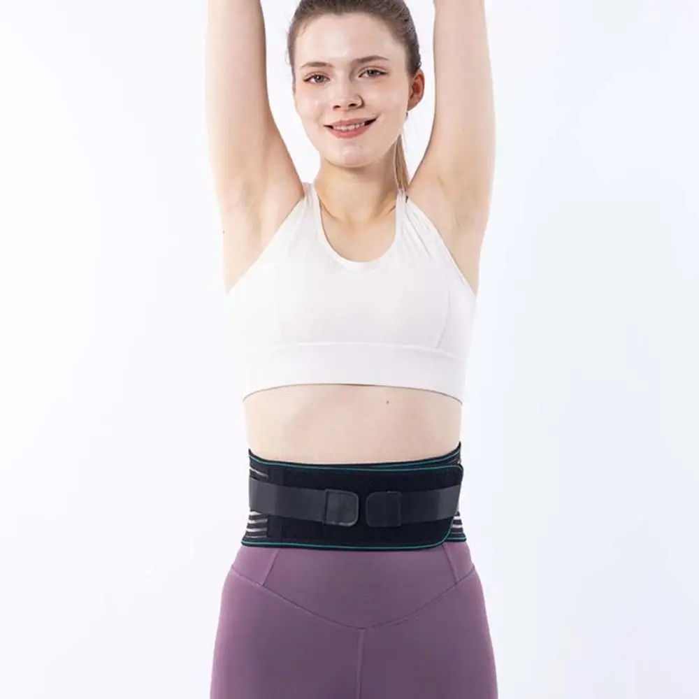 Faja lumbar ajustable con varillas de acero y soporte de compresión