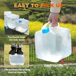 Bolsa de agua portátil con grifo – Depósito plegable para pesca
