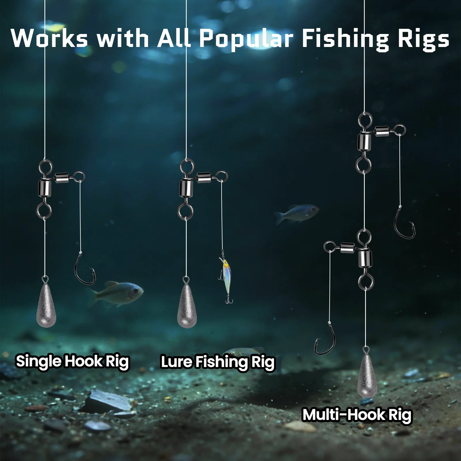 FishTrip esmerillones de tres vías anticorrosivos para pesca de fondo - imagen 2