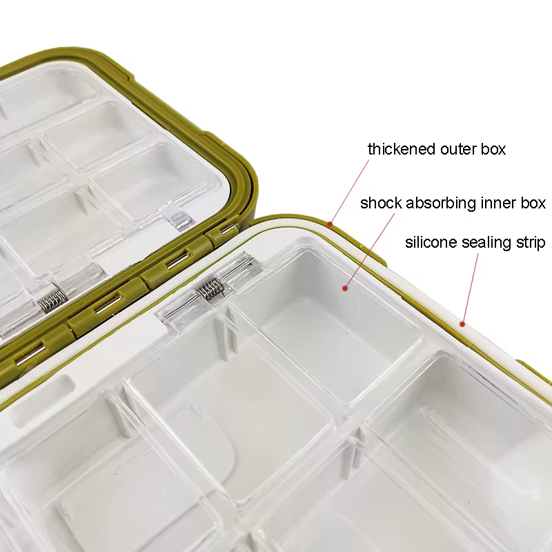 Caja de aparejos impermeable doble cara para pesca con mosca - imagen 3