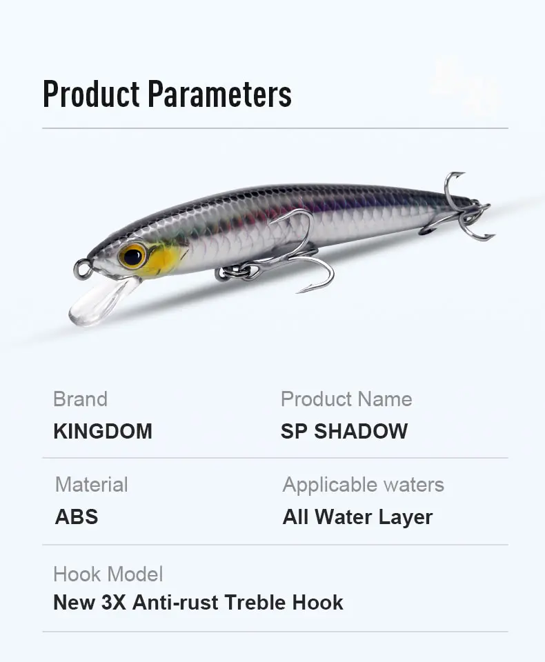 Variedad de tamaños para pesca variada