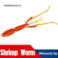 TSURINOYA SL-2006 - Señuelo blando camarón 88mm 2,2g para lubina