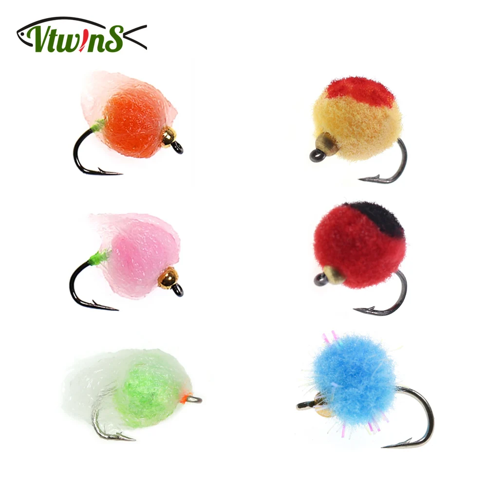 Vtwins Glo Bug mosca de huevo salmón hundimiento rápido