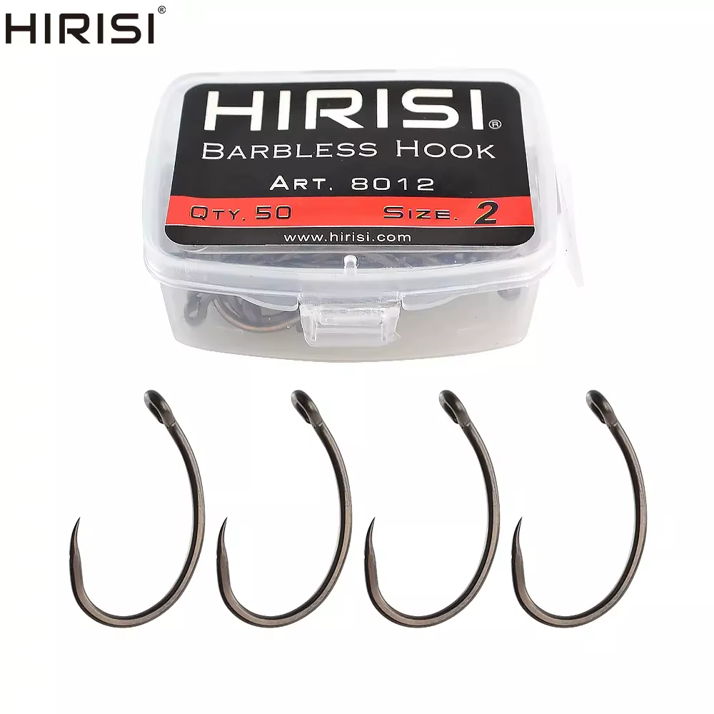 Hirisi Anzuelos de pesca acero inoxidable recubiertos sin púas - imagen 4