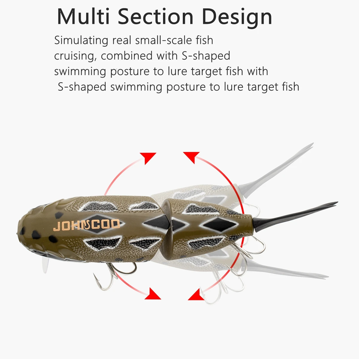 Señuelo Wobbler flotante articulado para lucio y lubina – Swimbait - imagen 3