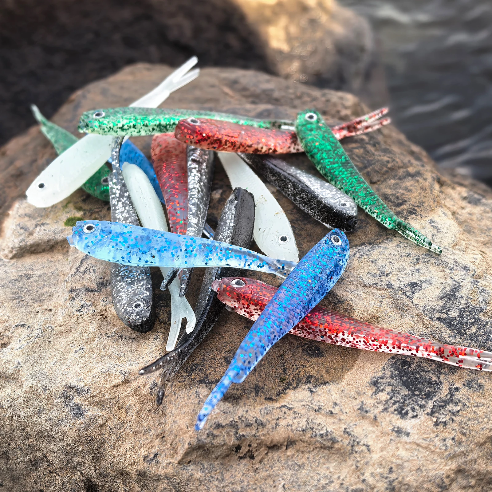 FREE FISHER Swimbait Forktail 3D para lubina – vinilo blando - imagen 3