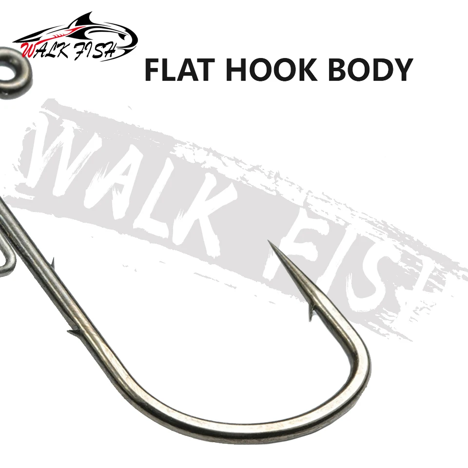 Anzuelos Jig Head WALK FISH – Púas dobles traseras para vinilo