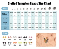 Muunn Cuentas de Tungsteno Ranuradas para Pesca a Mosca