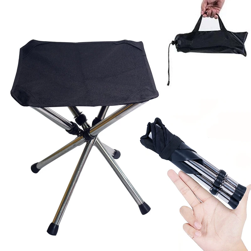 Silla de Pesca Plegable en Acero Inoxidable con Bolsa de Transporte - imagen 2