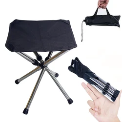 Silla de Pesca Plegable en Acero Inoxidable con Bolsa de Transporte