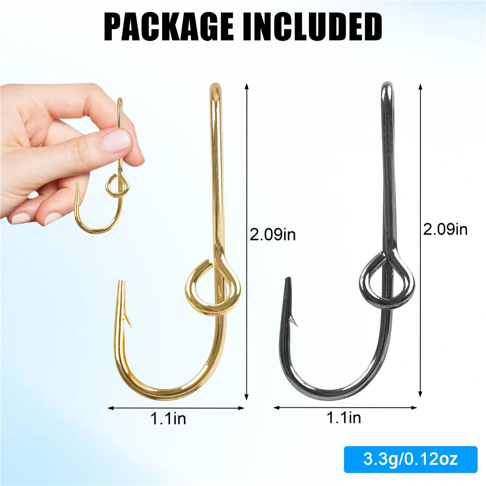 Anzuelo de pesca tipo alfiler para sombrero en color plata