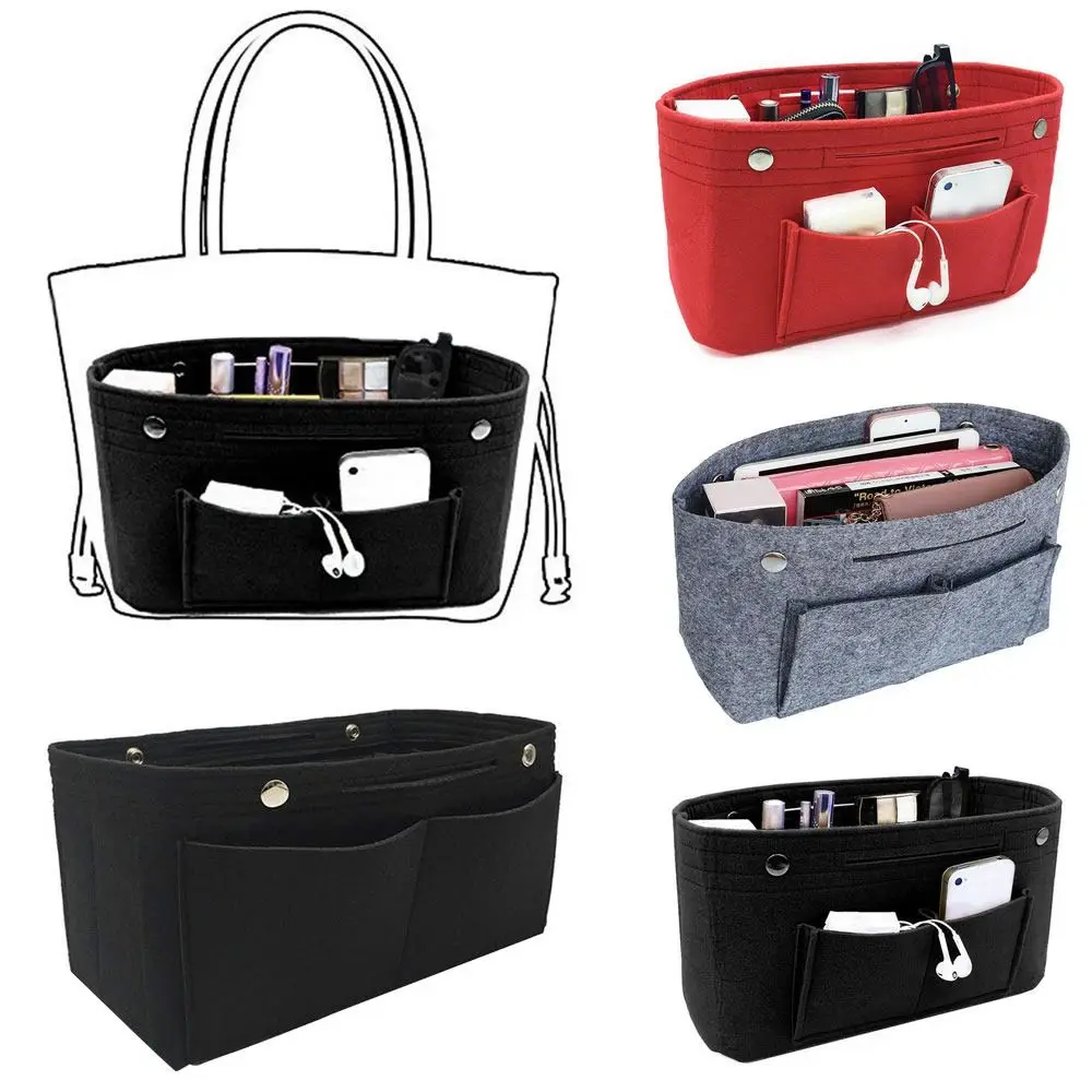 Organizador de bolso con inserto de fieltro y forro interior - imagen 5