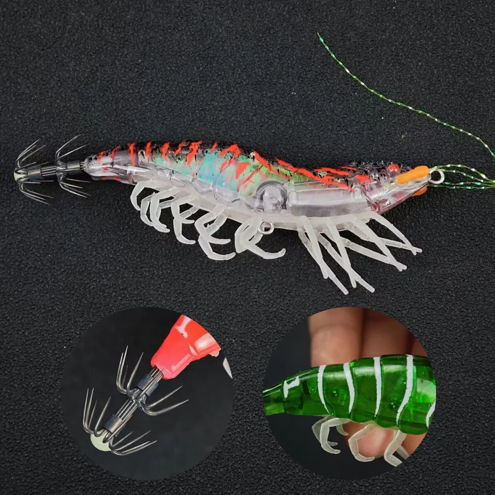 Ackibbik señuelo de camarones para agua salada – pulpo y sepia - imagen 3