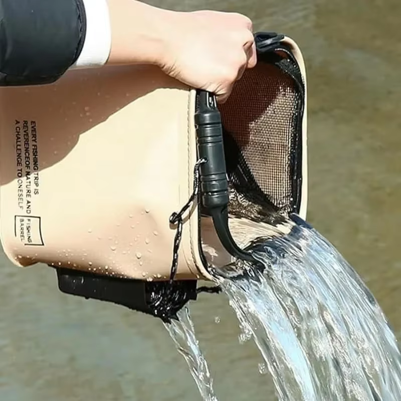 Cubo Plegable de Pesca – Impermeable con Mango Ergonómico - imagen 5