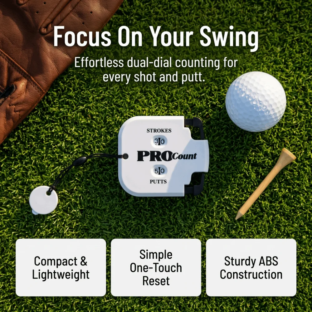 Contador de golpes de golf con pantalla digital y reinicio - imagen 4