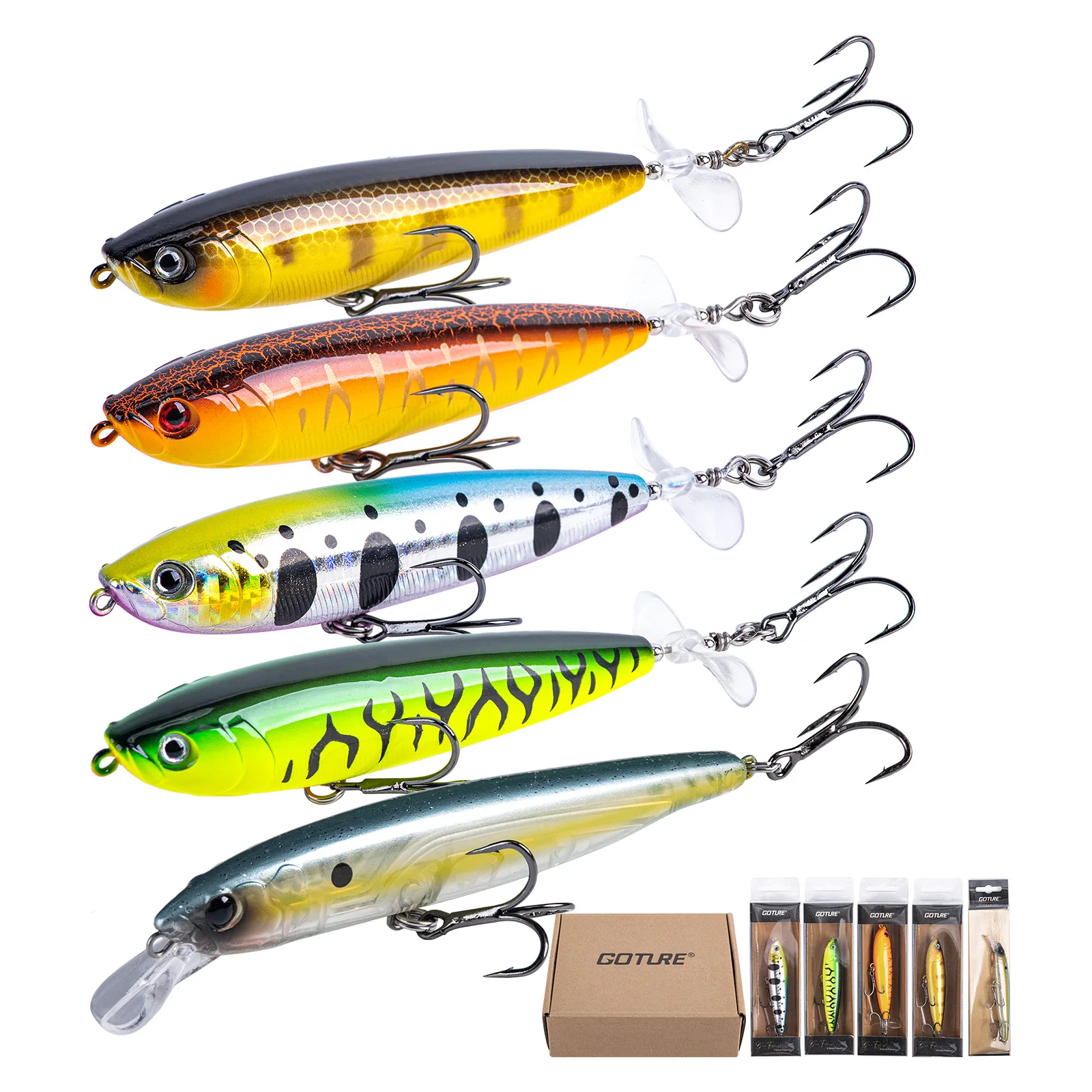 Goture Minnow Wobbler artificial para lucio, lubina y trucha - imagen 3