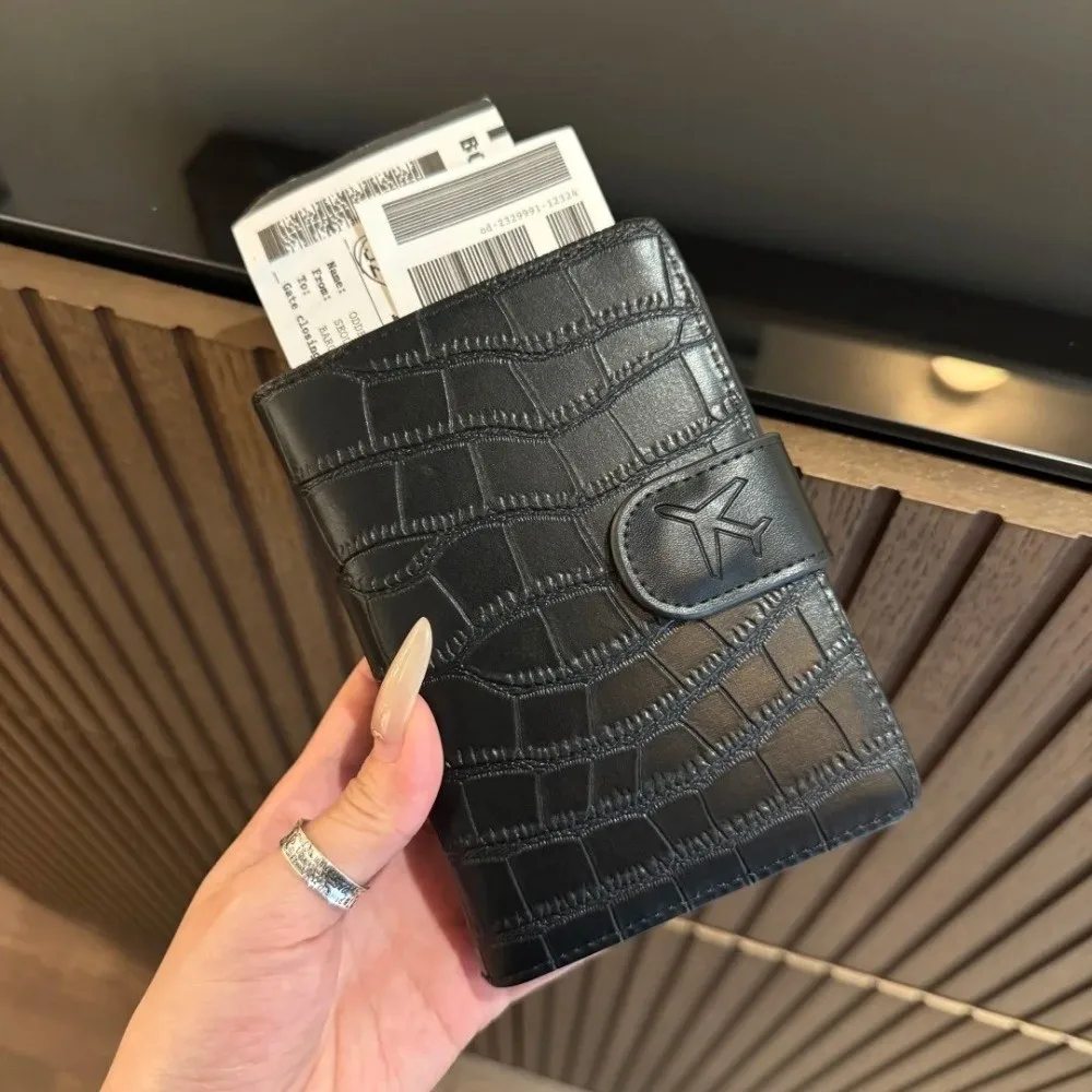 Porta pasaportes anti-robo ultrafino de PU para viaje - imagen 2
