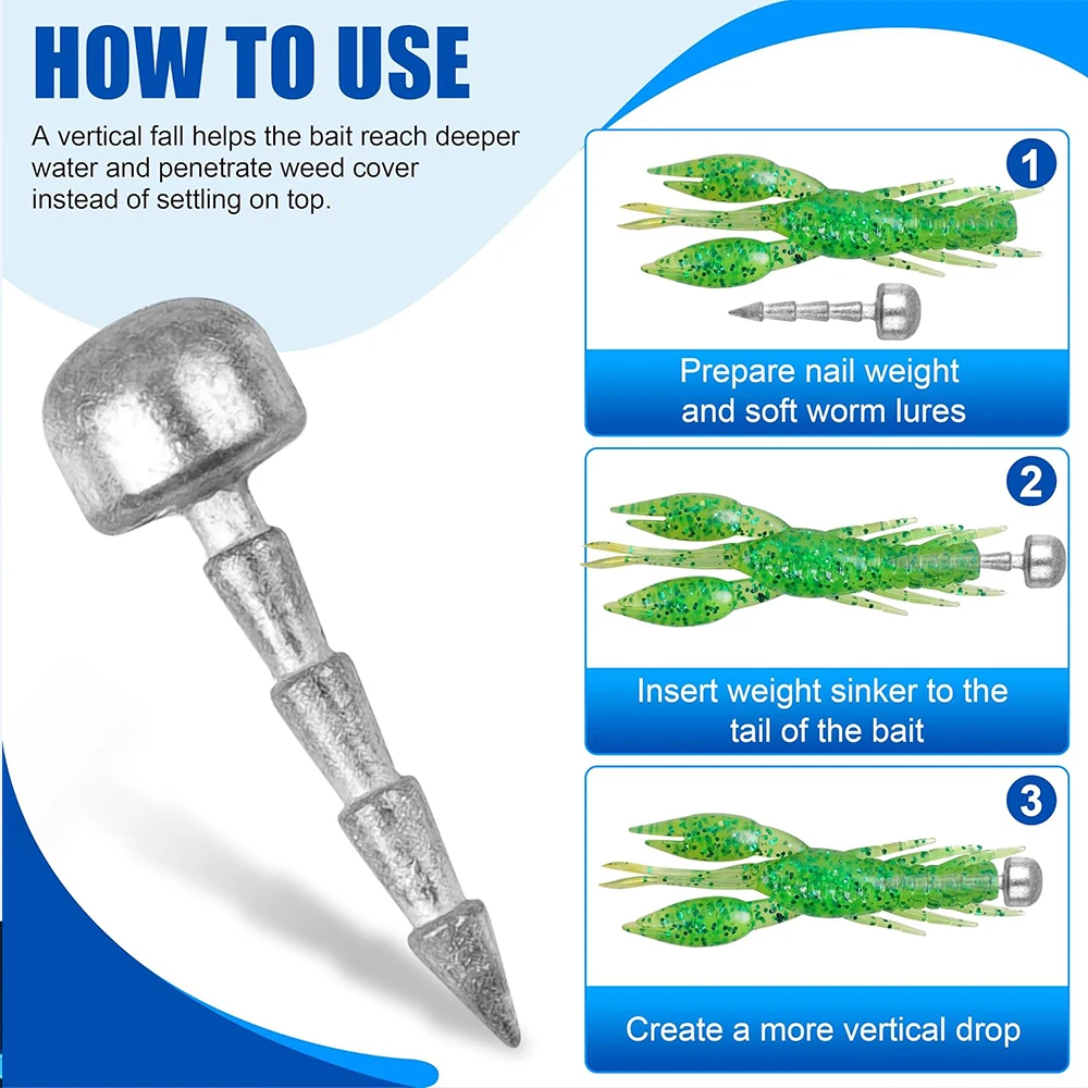 Pesas Neko Rig tipo clavo con insertos lápiz para lubina - imagen 4