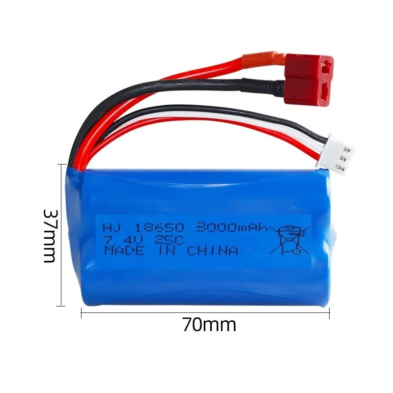 Batería Li-ion recargable para coches RC con celdas 18650 2S