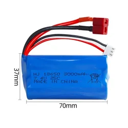 Batería Li-ion recargable para coches RC con celdas 18650 2S