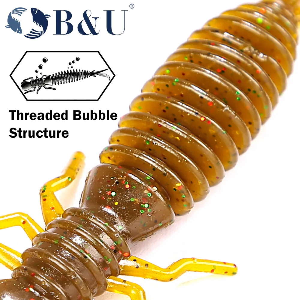 B & U Swimbait Larva – Señuelo blando para Bass y Pike - imagen 2