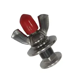 Tornillos mariposa inox 316 con arandela y capuchón rojo