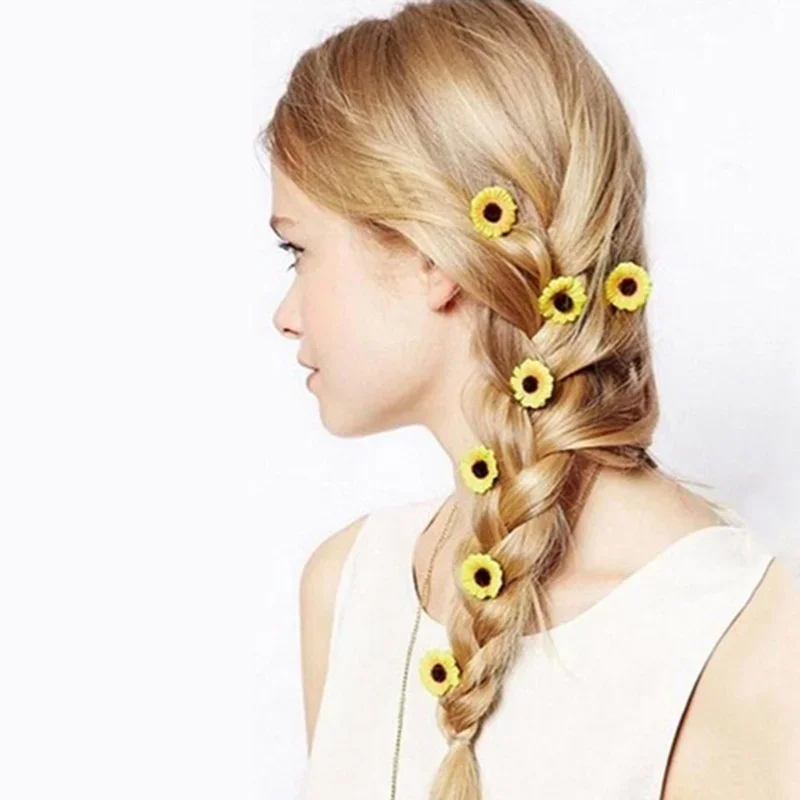 Horquillas para el cabello con girasol, accesorio elegante para eventos - imagen 2