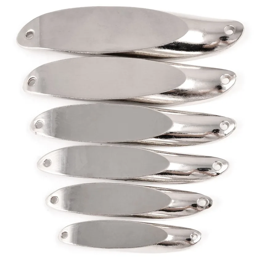 Cuchara wobbler plateada con lentejuelas para pesca en mar costera - imagen 3