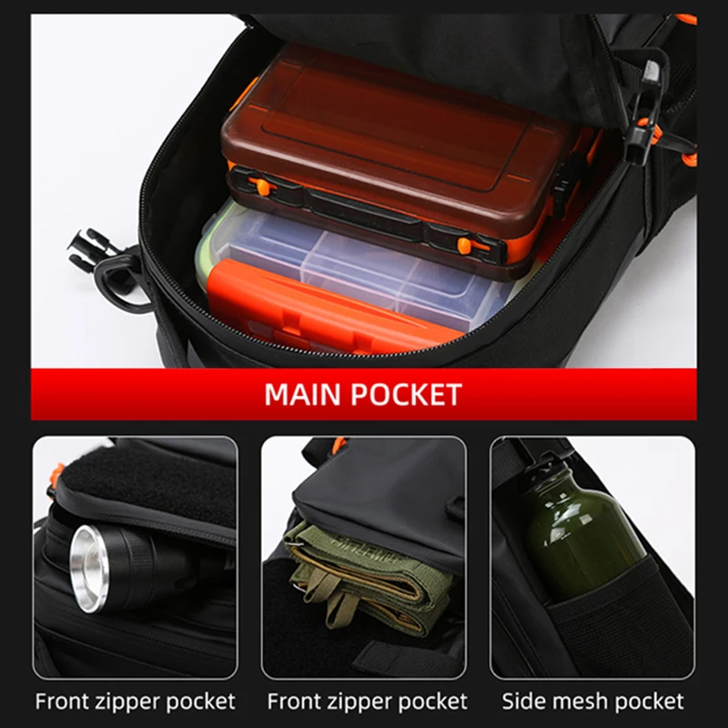 Mochila de Pesca con Porta Cañas y Pechera para Señuelos - imagen 3