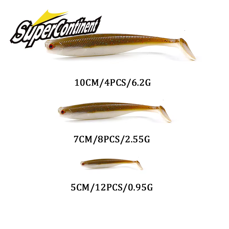ShadTeez T-Tail 50/70/100mm - Cebo suave con ojos 3D para lucio - imagen 3